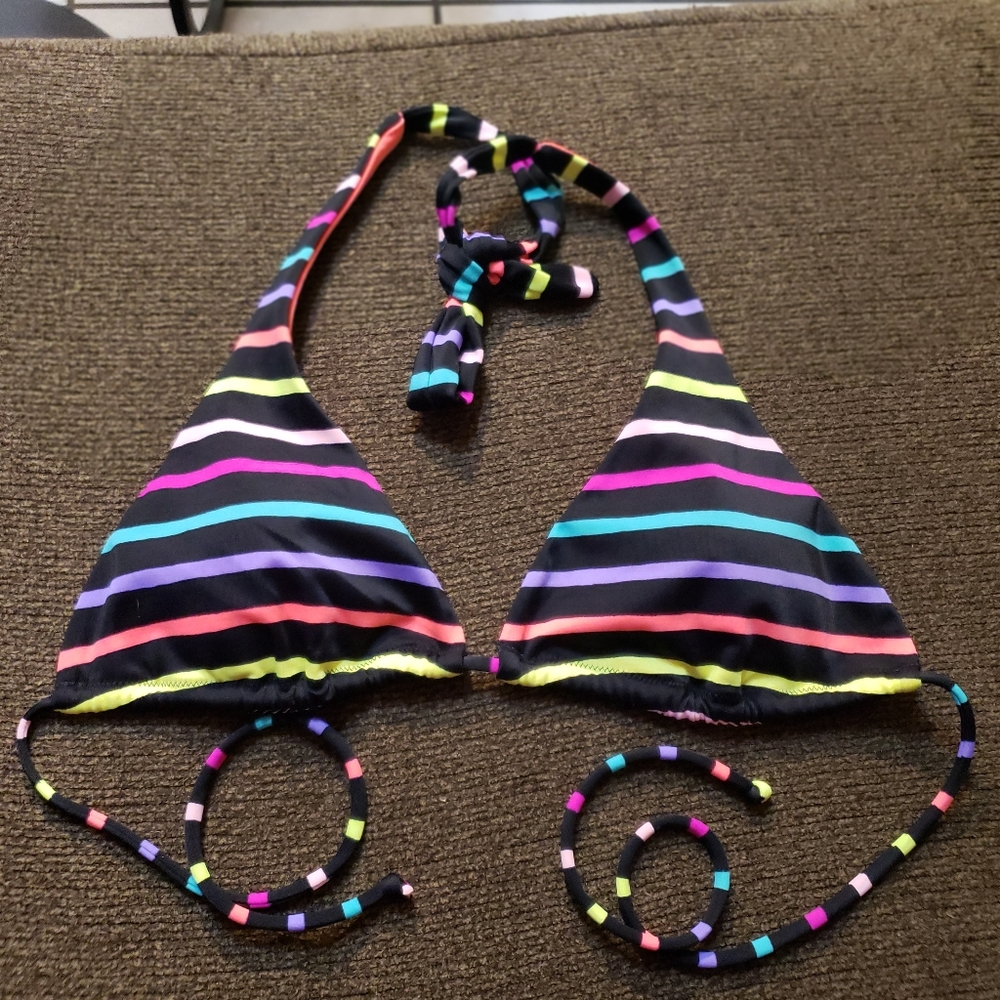Victoria's secret striped triangle bikini top